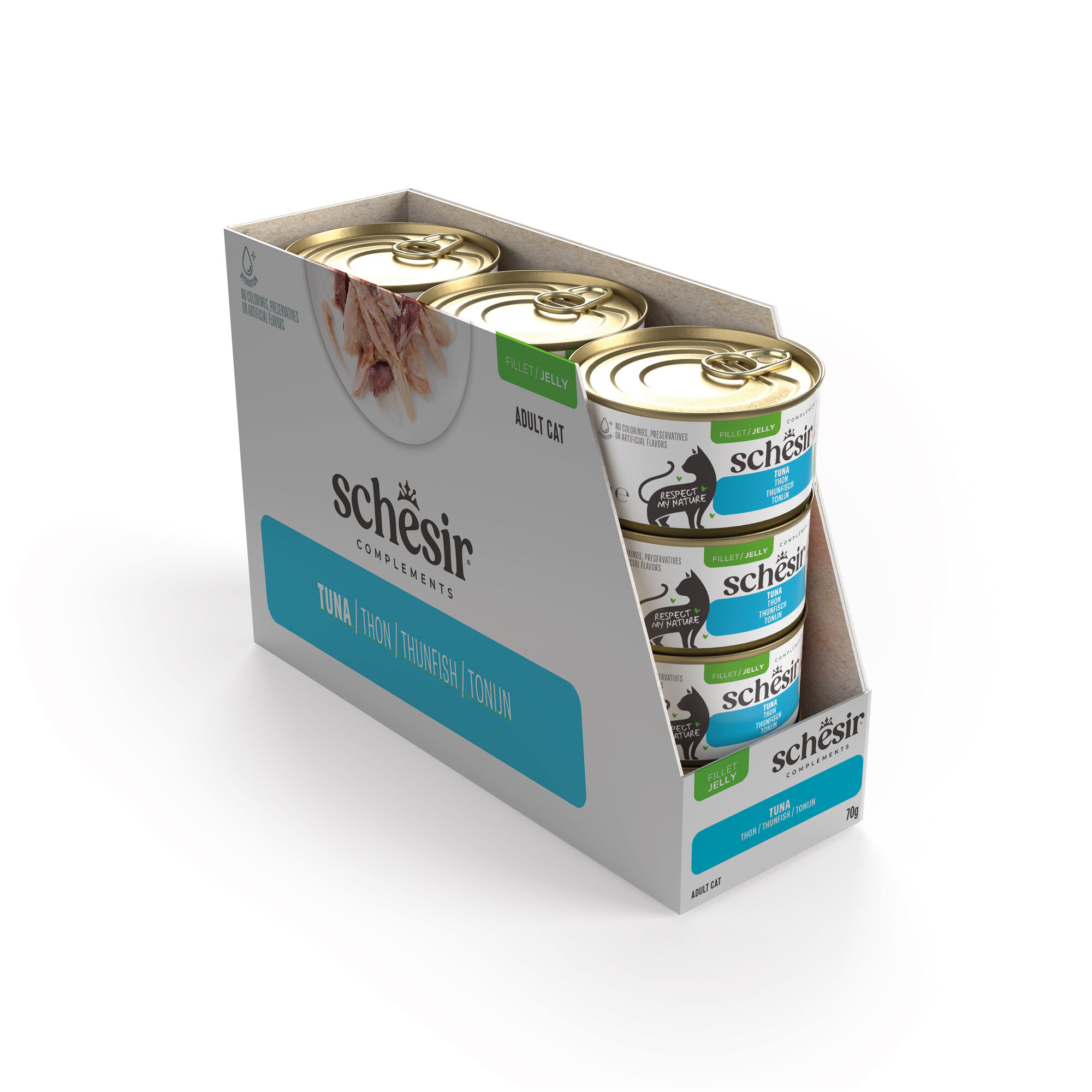 Schesir - P&acirc;t&eacute;e en Gel&eacute;e au Thon pour Chats - 70g Image num&eacute;ro 3
