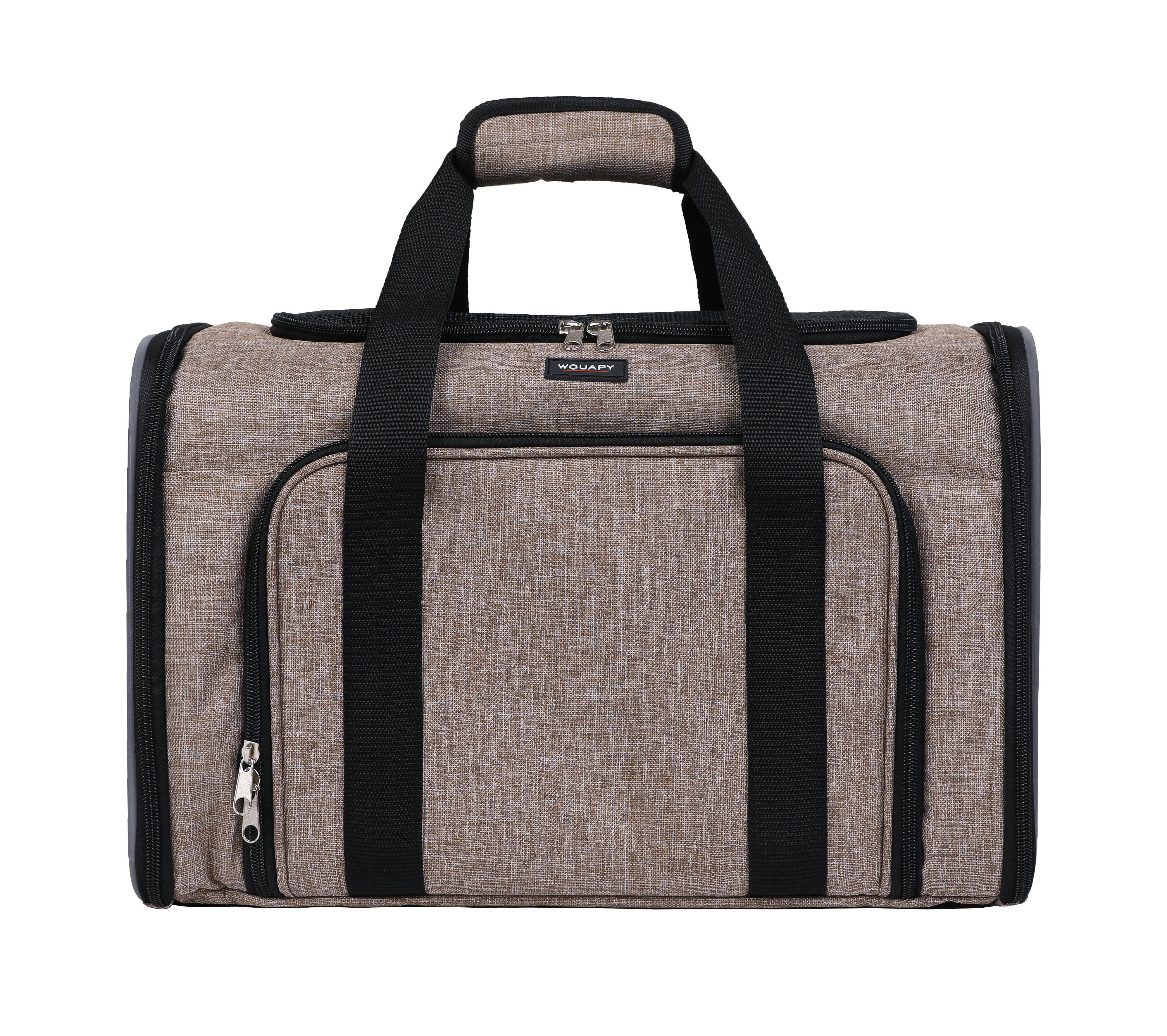 Wouapy - Sac de Transport Camping Beige pour Chien - 45x25x28cm Image num&eacute;ro 1