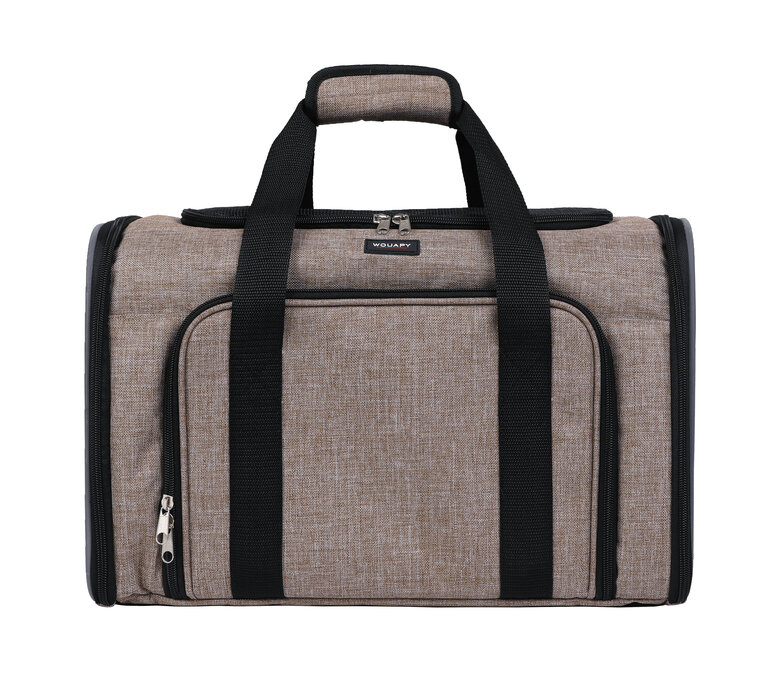 Wouapy - Sac de Transport Camping Beige pour Chien - 45x25x28cm Image numéro 1 Wouapy - Sac de Transport Camping Beige pour Chien - 45x25x28cm Image numéro 1