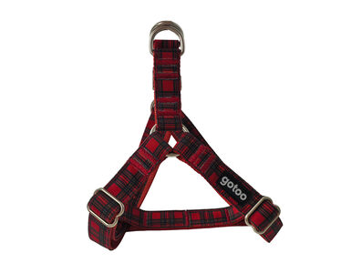 Gotoo - Harnais en Tartan Rouge pour chien
