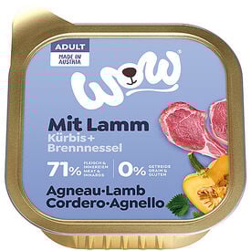 Wow - Repas Complet Naturel à l'Agneau pour Chien Adultes