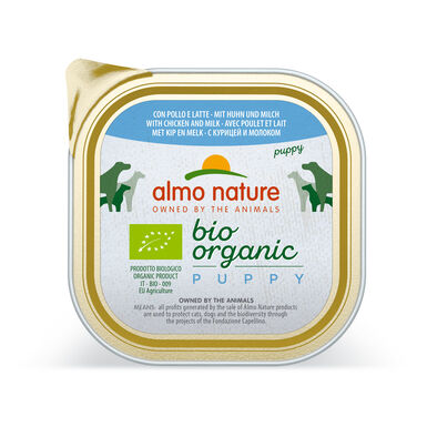 Almo Nature - Pâtée Bio Organic Puppy Avec Poulet Et Lait - 300g