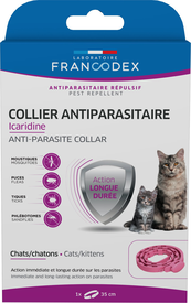 Francodex - Collier Antiparasitaire Icardine pour Chats et Chatons - Rose