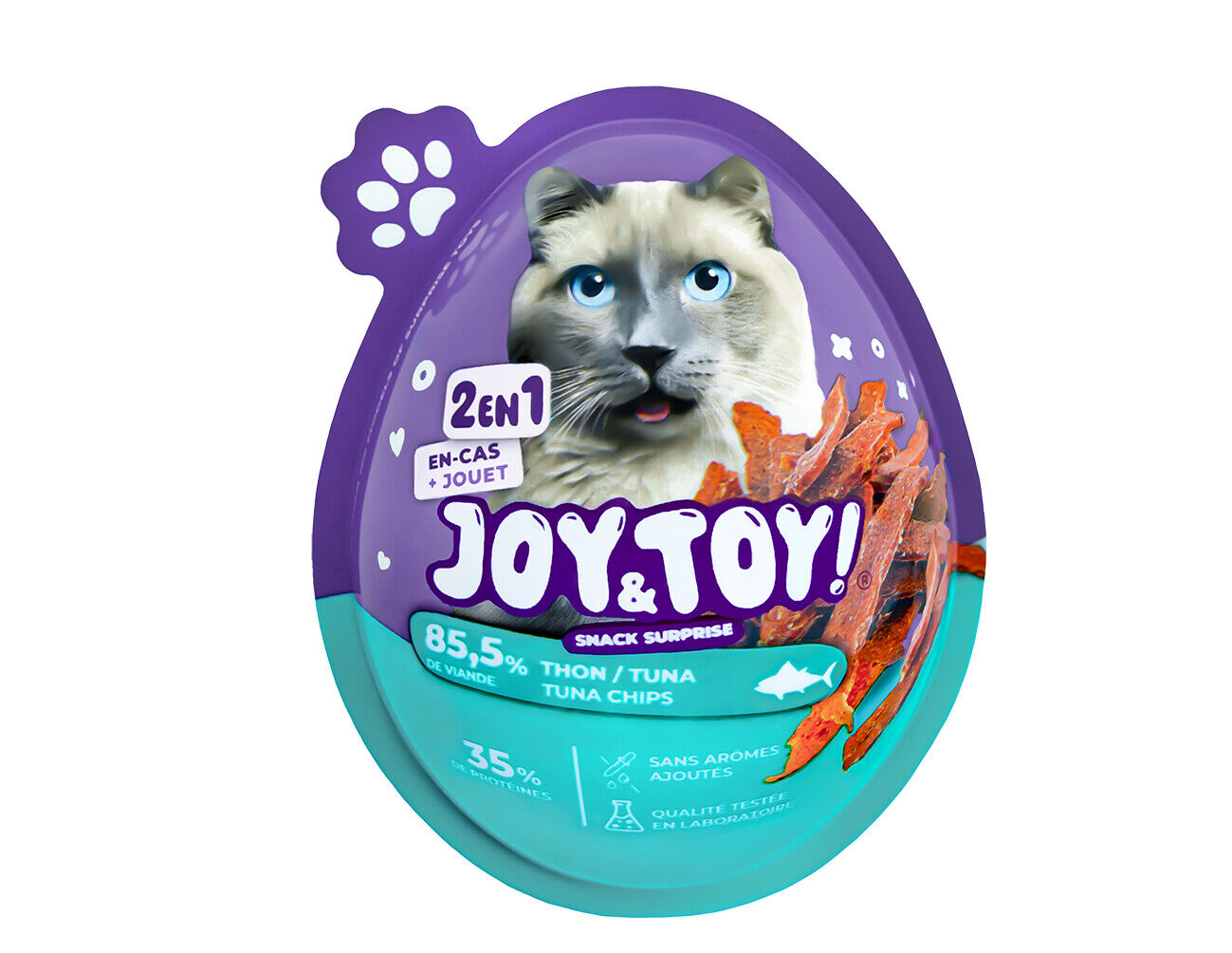 Joy & Toy - &OElig;uf Surprise Snack Chips de Thon + Jouet - 20g Image num&eacute;ro 1