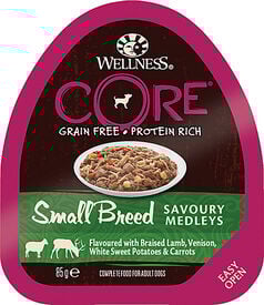 Wellness CORE - Repas Savoury Medleys Agneau et Gibier pour Chien Petite Race - 85g