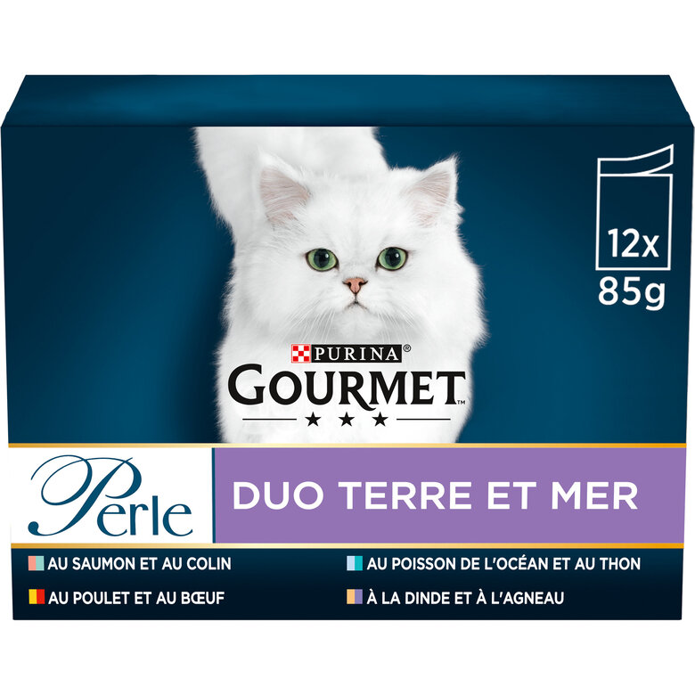 GOURMET - Sachets fraîcheurs PERLE Duo Terre et Mer pour chats - 12x85g Image numéro 1 GOURMET - Sachets fraîcheurs PERLE Duo Terre et Mer pour chats - 12x85g Image numéro 1