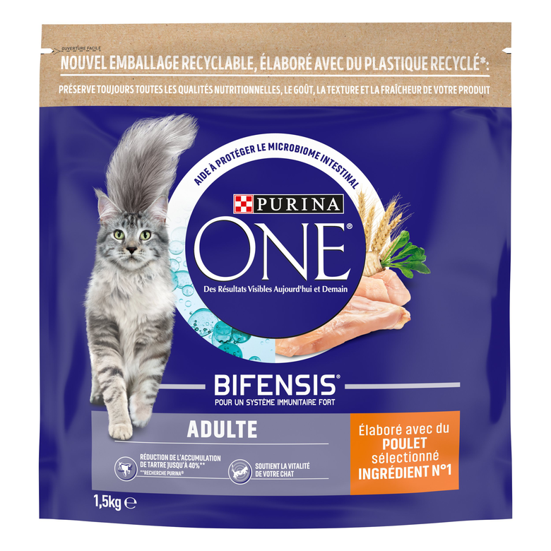 Purina One - Croquettes au Poulet et Céréales pour Chat Adulte - 1,5Kg Image numéro 2 Purina One - Croquettes au Poulet et Céréales pour Chat Adulte - 1,5Kg Image numéro 2