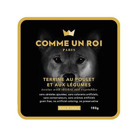 Comme Un Roi - Terrine au Poulet et aux Légumes pour Chien - 150g