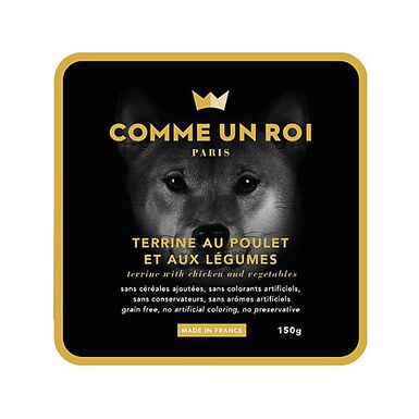 Comme Un Roi - Terrine au Poulet et aux Légumes pour Chien - 150g