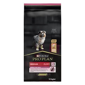 Pro Plan - Croquettes OPTIDERMA Medium Sensitive Skin Saumon pour Chiot