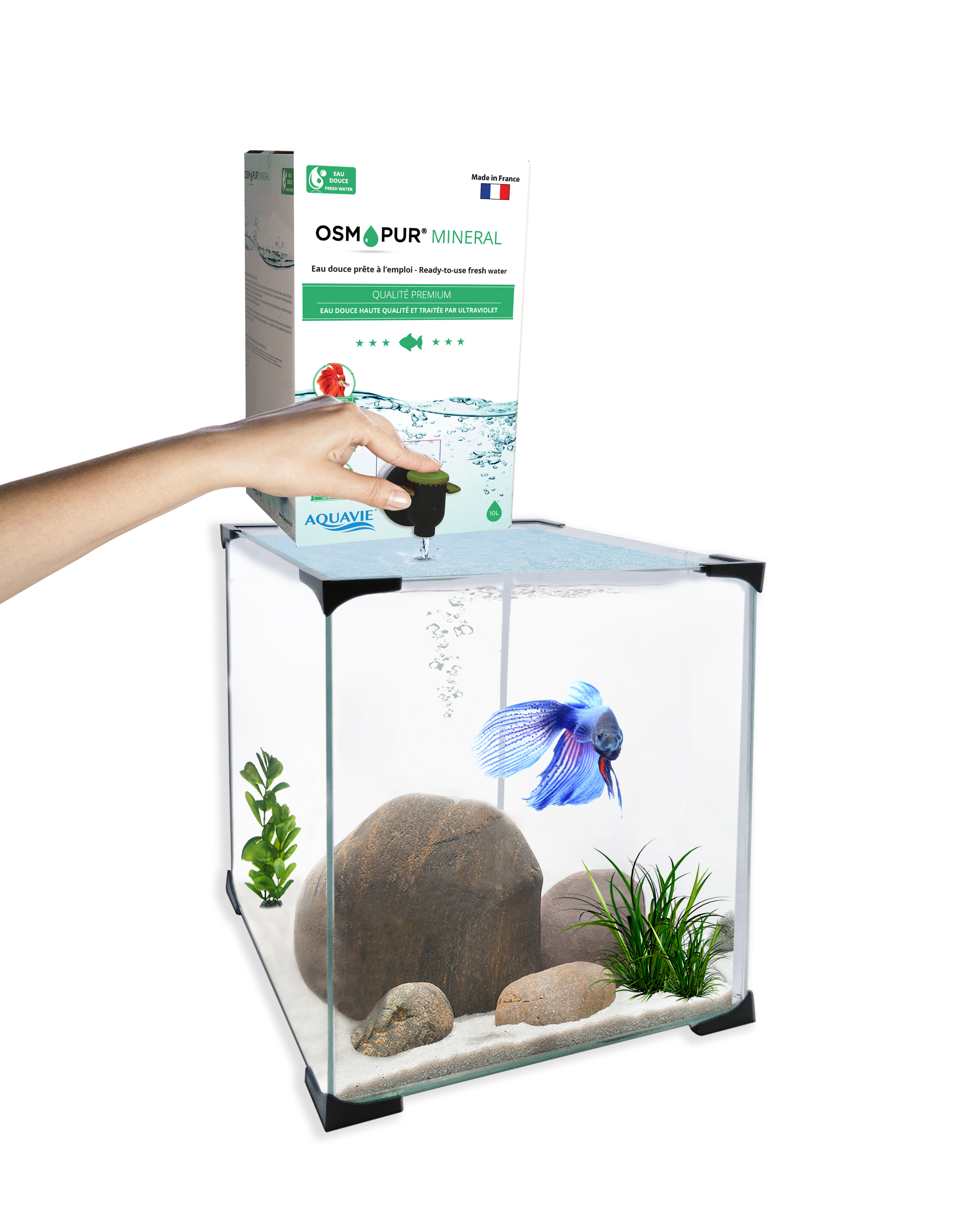 Aquavie - Osmopur Min&eacute;ral pour Betta et Poissons Rouges - 10L Image num&eacute;ro 2