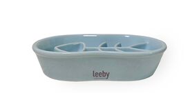 Leeby - Gamelle Anti-Glouton Design Poisson en C&eacute;ramique Pour Chats &ndash;-240ml