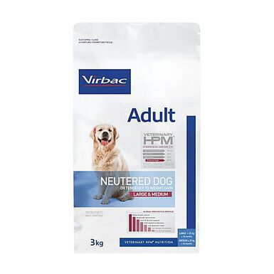 Virbac - Croquettes Veterinary HPM Adult Neutered Large & Medium Dog pour Chien - 3Kg