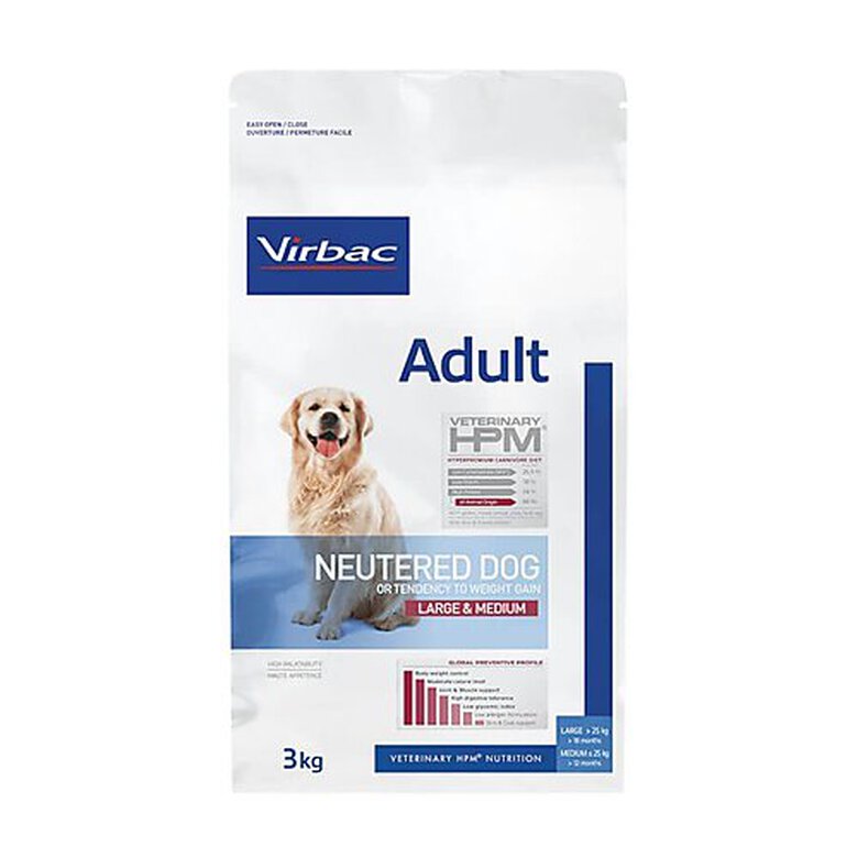 Virbac - Croquettes Veterinary HPM Adult Neutered Large & Medium Dog pour Chien - 3Kg image number null
