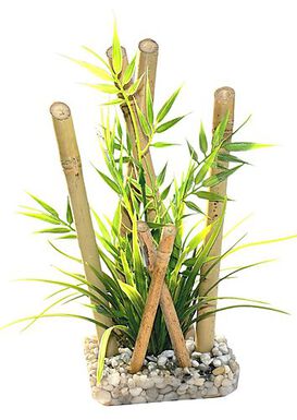 Tyrol - Décoration Bambou Large Plantes pour Aquarium - 25cm