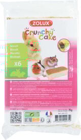 Zolux - Biscuits Crunchy Cake à la Noisette pour Rongeurs - x6