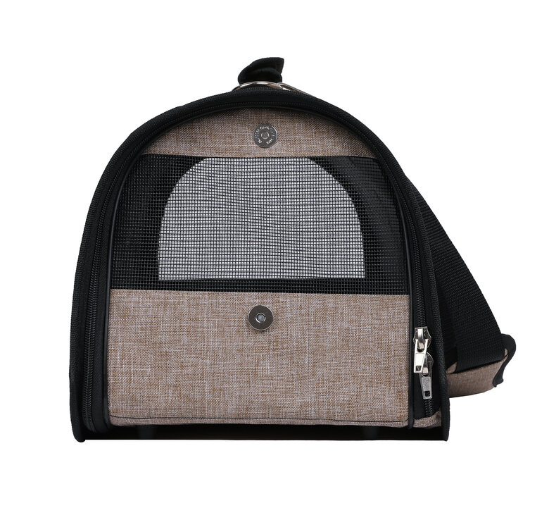 Wouapy - Sac de Transport Pliable Beige pour Chien - 40x24x25cm Image numéro 2 Wouapy - Sac de Transport Pliable Beige pour Chien - 40x24x25cm Image numéro 2