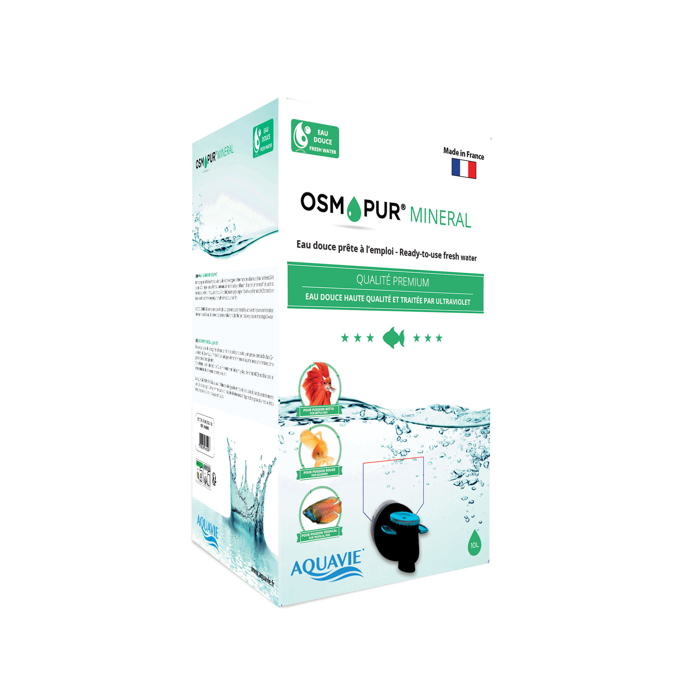 Aquavie - Osmopur Min&eacute;ral pour Betta et Poissons Rouges - 10L Image num&eacute;ro 1