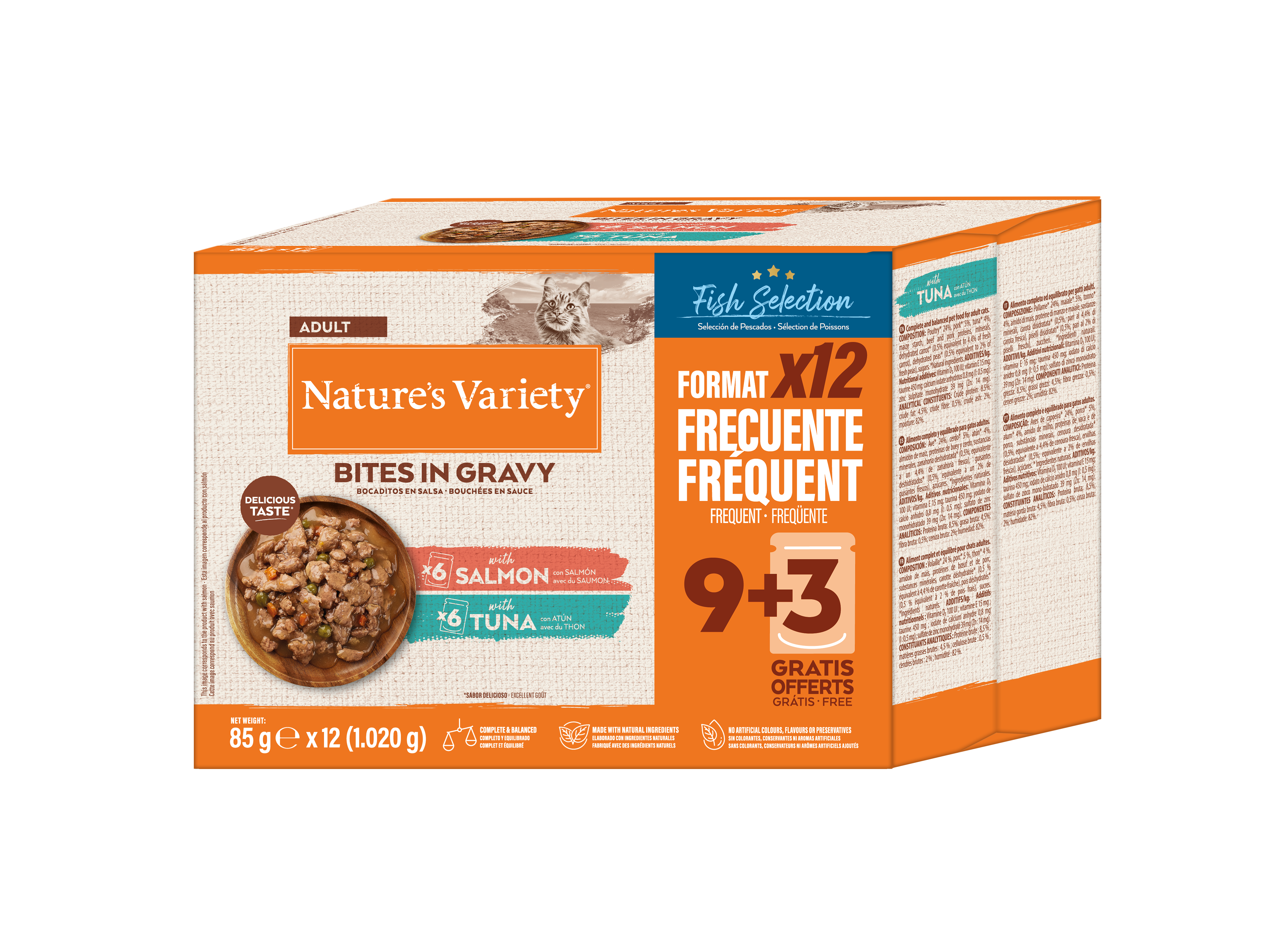 Nature's Variety - Pochon Bouch&eacute;es en Sauce Multipack S&eacute;lection Poisson - 12x85g Image num&eacute;ro 5
