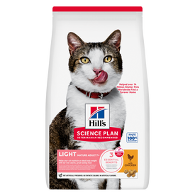 Hill's Science Plan - Mature Adult Light Croquettes Pour Chat Ag&eacute; Au Poulet -  7kg