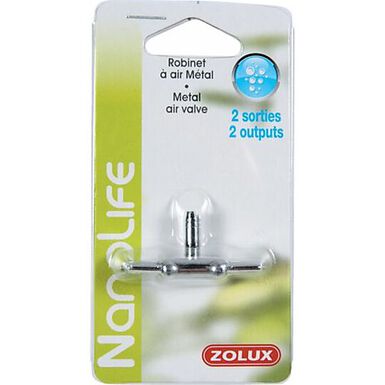 Zolux - Robinet en Métal 2 Sorties pour Aquarium - 4,5cm