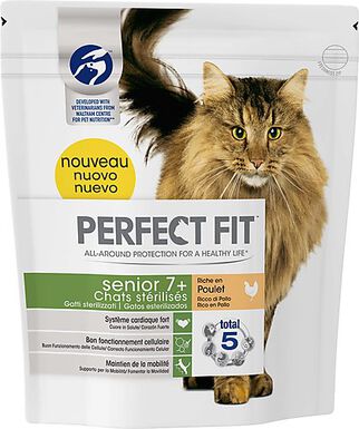 Perfect Fit - Croquettes Senior 7+ au Poulet pour Chat Senior Stérilisé - 1,4Kg