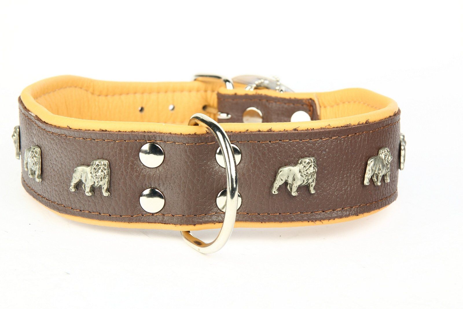 Yogipet - Collier Super Bulldog Cuir pour Chien Marron - T75 60/73cm Image num&eacute;ro 2