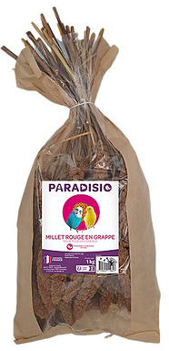 Paradisio - Millet Rouge en Grappe pour Oiseaux - 1Kg