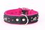 Yogipet - Collier Bulldog Cuir Crystal pour Chien Noir/Rose - T65 48/58cm Indicateur image numéro 3