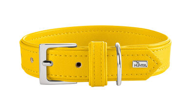 Hunter - Collier Amalfi en Similicuir Jaune pour Chiens