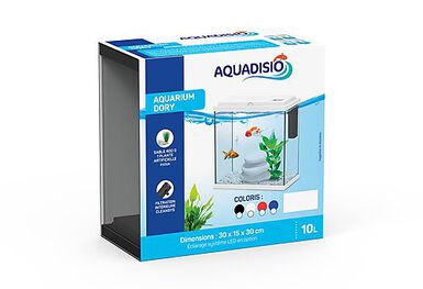 Aquadisio - Aquarium Dory Équipé Noir - 10L