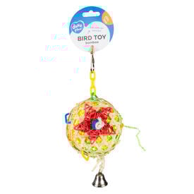 Duvoplus - Jouet Forage Pinata en Bambou pour Oiseaux - 10x15x24cm