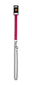 Animalis - Laisse Métal Fine Confort 15mm et 100cm pour Chien - Fuchsia