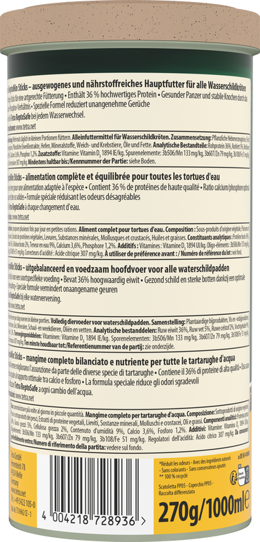 Tetra - Aliment Complet ReptoMin en Sticks pour Tortues d'Eau - 1L Image numéro 2 Tetra - Aliment Complet ReptoMin en Sticks pour Tortues d'Eau - 1L Image numéro 2