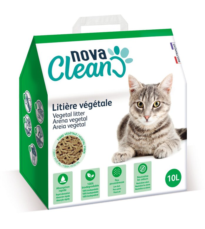Nova Clean - Litière Végétale pour Chats - 10L Image numéro 1 Nova Clean - Litière Végétale pour Chats - 10L Image numéro 1