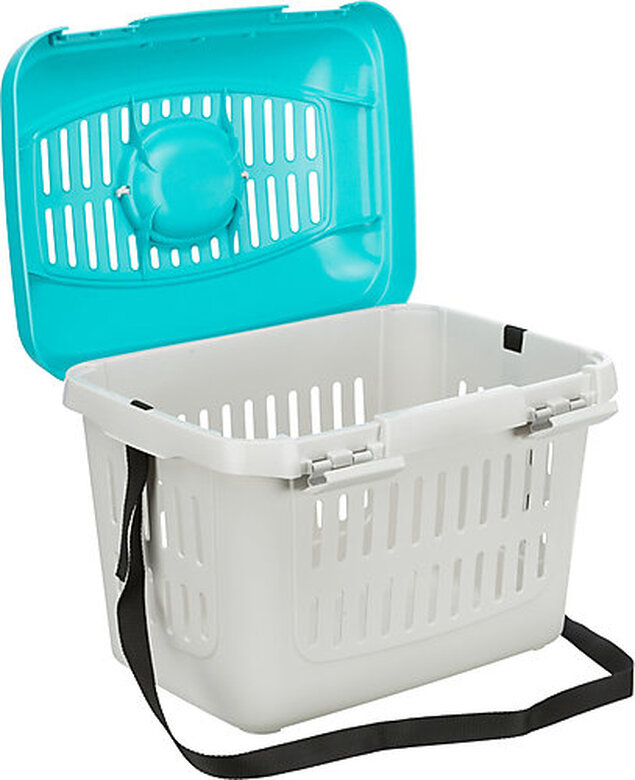 Trixie - Box de transport Midi-Capri, lapin nain, en plast., 44 × 33 × 32 cm, 1,1 kg, gri image number null