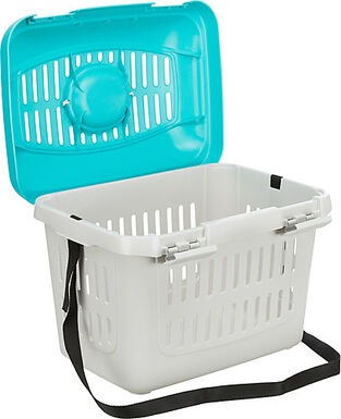 Trixie - Box de transport Midi-Capri, lapin nain, en plast., 44 × 33 × 32 cm, 1,1 kg, gri