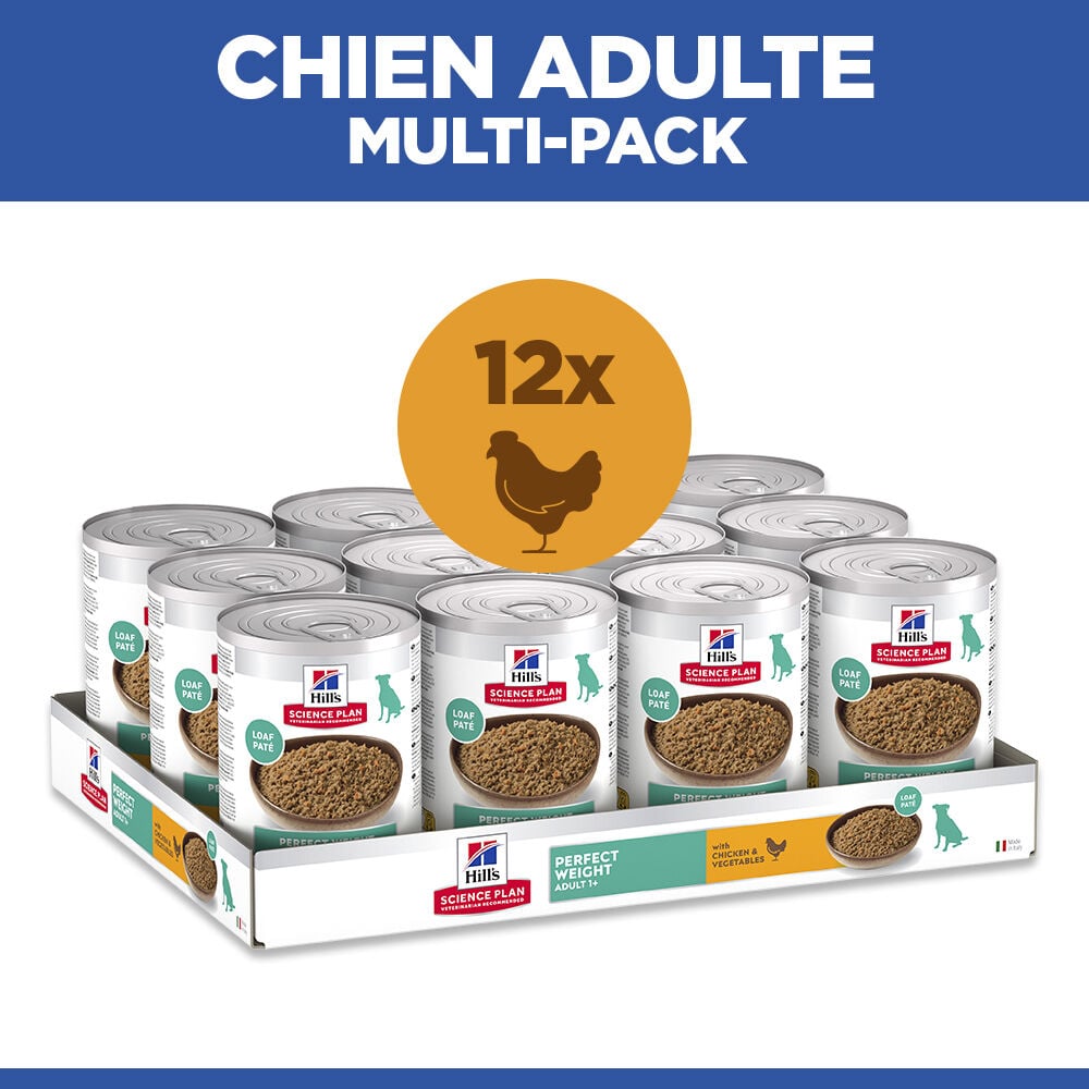 Hill's Science Plan - Croquettes Adult Perfect Weight boite pour chien poulet et l&eacute;gumes - 363g Image num&eacute;ro 12