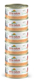 Almo Nature - Bo&icirc;te HFC Natural Thon et Crevettes pour Chats - 6x70g