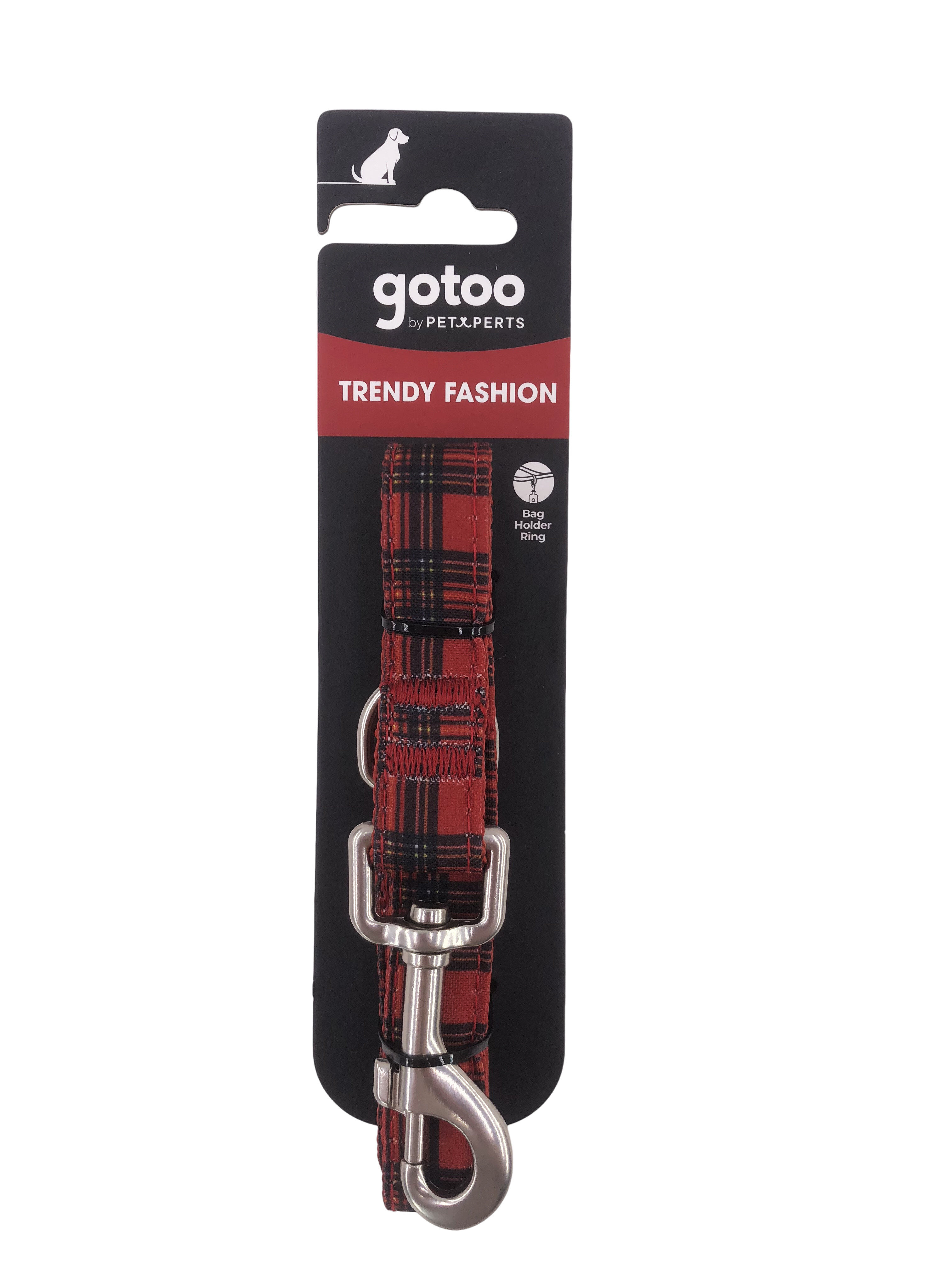 Gotoo - Laisse en Tartan Rouge pour chien - M Image num&eacute;ro 3