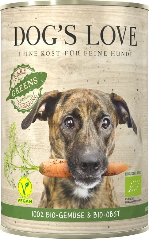 Dog's Love - Pâtée 100% Légumes BIO Greens pour Chiens - 400g Image numéro 1 Dog's Love - Pâtée 100% Légumes BIO Greens pour Chiens - 400g Image numéro 1
