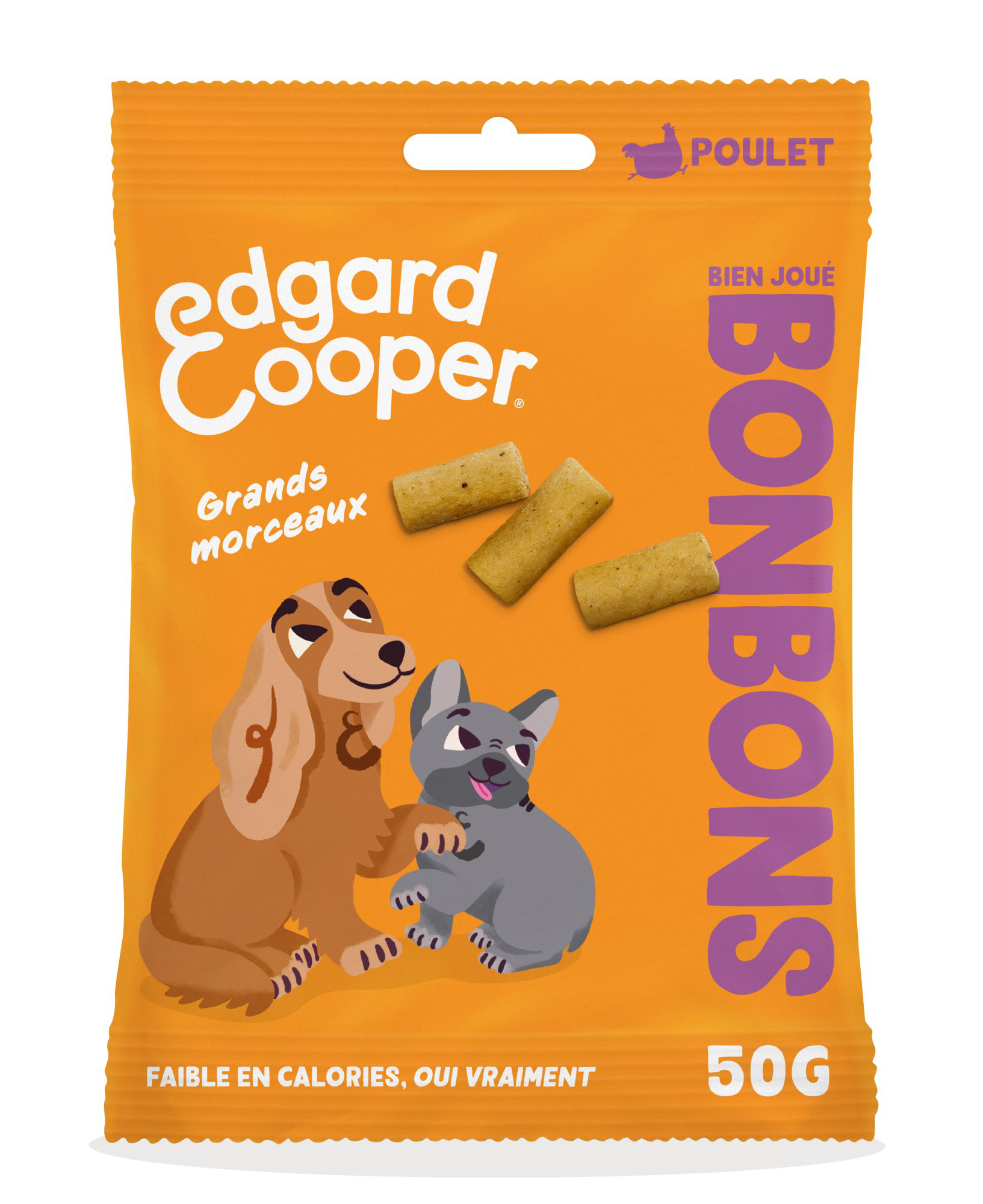 Edgard & Cooper - Gros Bonbons Adulte Poulet pour Chiens - 50g Image num&eacute;ro 1