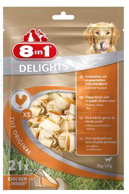 8in1 - Friandises Os à Mâcher Delights XS pour Chien Mini - x21 Image numéro 1 8in1 - Friandises Os à Mâcher Delights XS pour Chien Mini - x21 Image numéro 1