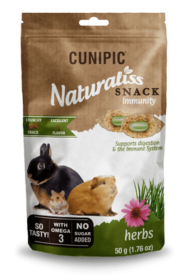 Cunipic - Friandises Naturaliss Herbal Snack Immunity pour Rongeurs - 50g