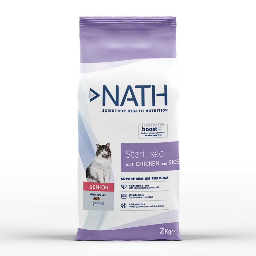 Nath - Croquettes pour Chat Senior St&eacute;rilis&eacute; - 2Kg Image num&eacute;ro 1