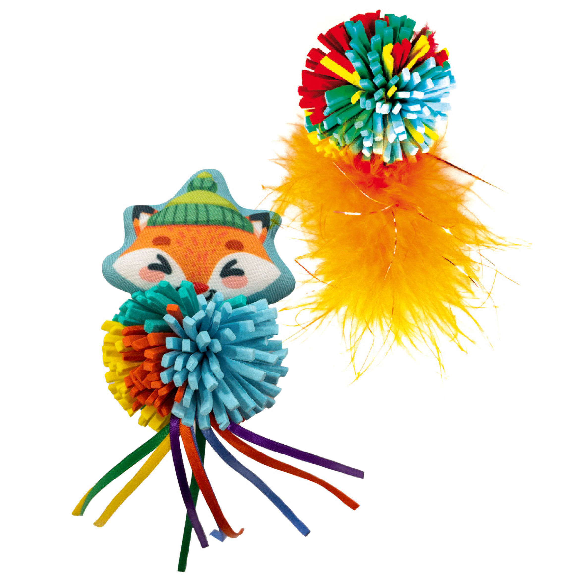 Croci - Jouet Doux Pompon pour Chats - 9cm Image num&eacute;ro 1