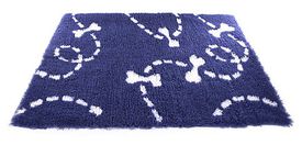 Martin Sellier - Tapis Plat Petbed Pointillé Bleu et Blanc pour Chien
