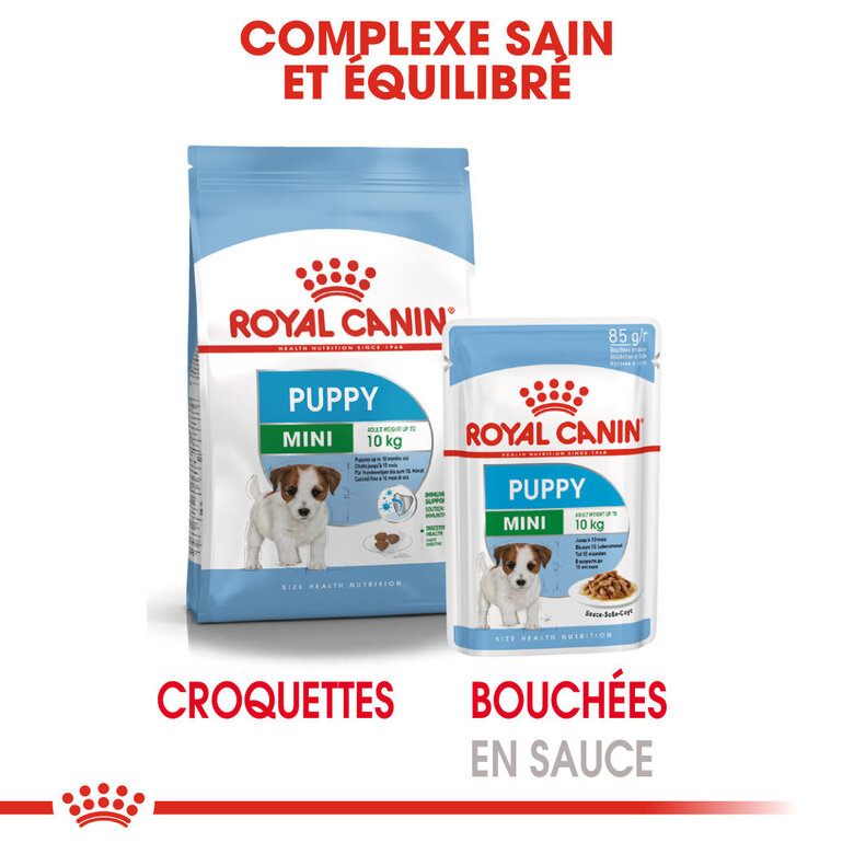 Royal Canin - Sachets Mini Puppy en Sauce pour Chiot - 12X85g Image numéro 6 Royal Canin - Sachets Mini Puppy en Sauce pour Chiot - 12X85g Image numéro 6