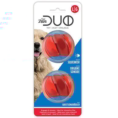 Zeus Duo Ball avec siffleur 2pc - 6,3 cm