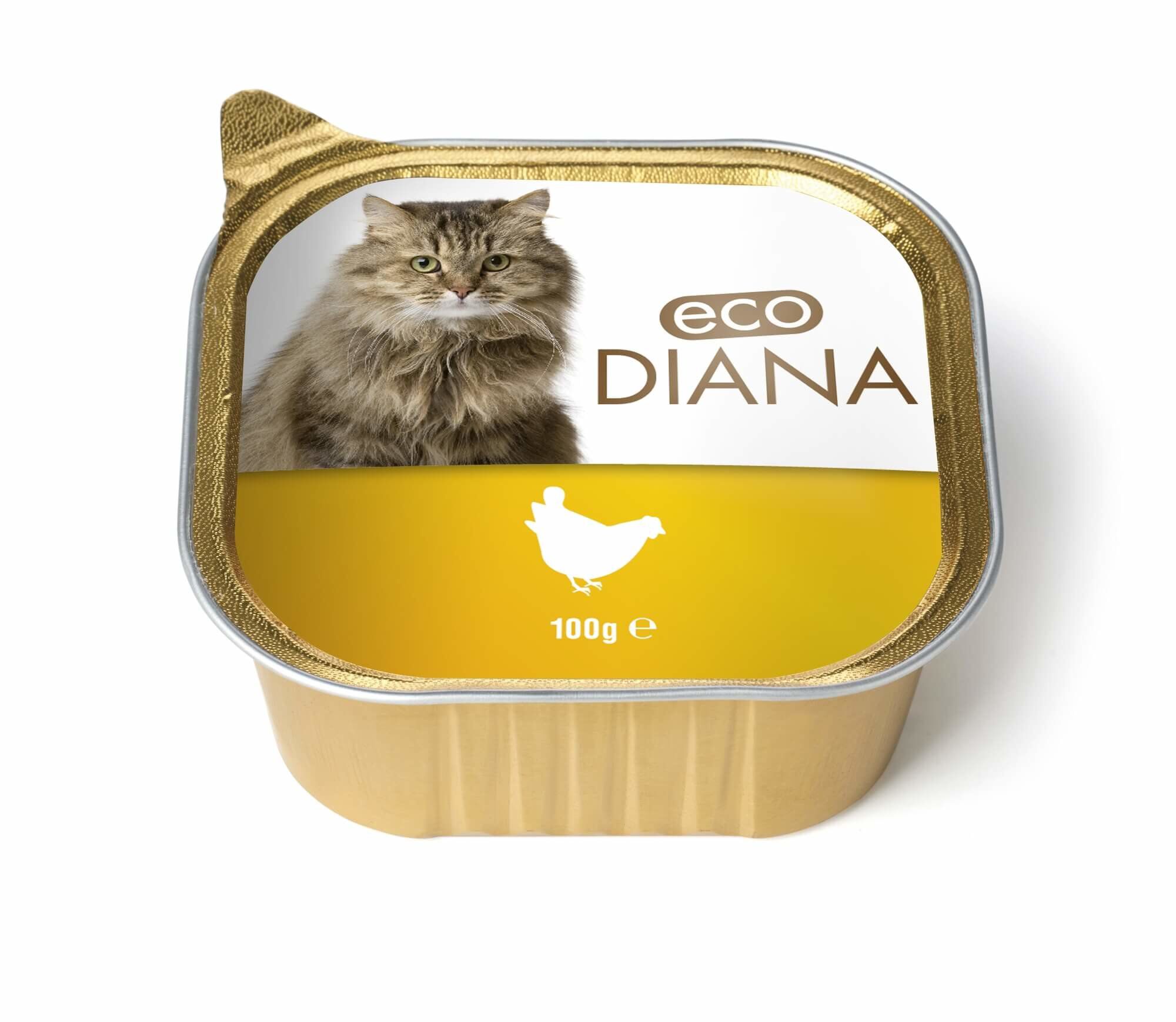 Eco Diana - P&acirc;t&eacute; en Barquette au Poulet pour Chat - 100g Image num&eacute;ro 1
